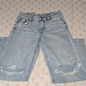 American Eagle Outfitters Light Blue Distressed Boyfriend Jeans